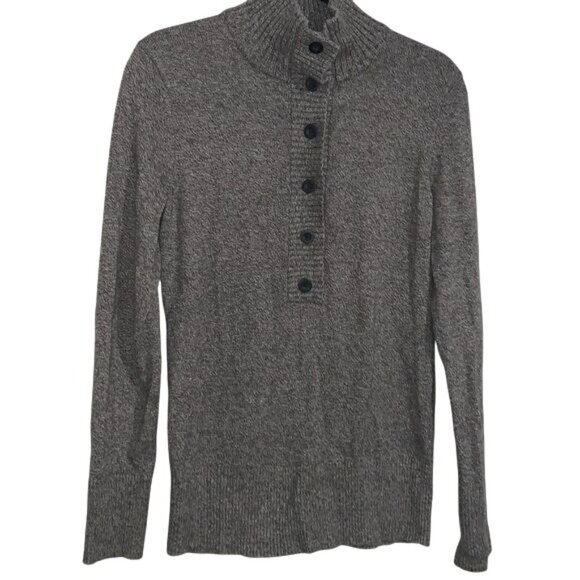 Eddie Bauer Mens Ribbed Button-Up Sweater S Cotton/Nylon Blend Gray - Picture 1 of 11
